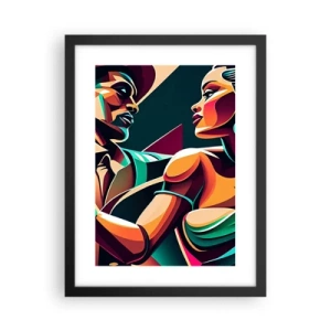 Póster en marco negro - Al ritmo del corazón - 30x40 cm