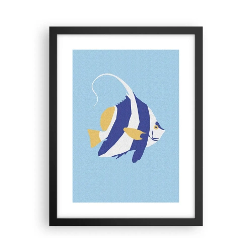 Póster en marco negro - Miss aguas tropicales - 30x40 cm