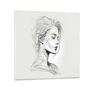 Cuadro sobre vidrio - Impresiones sobre Vidrio - Retrato de ensueño - 30x30 cm