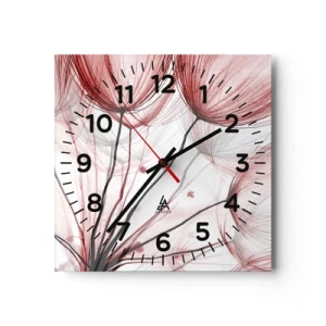 Reloj de pared - Reloj de vidrio - Antes de partir - 40x40 cm