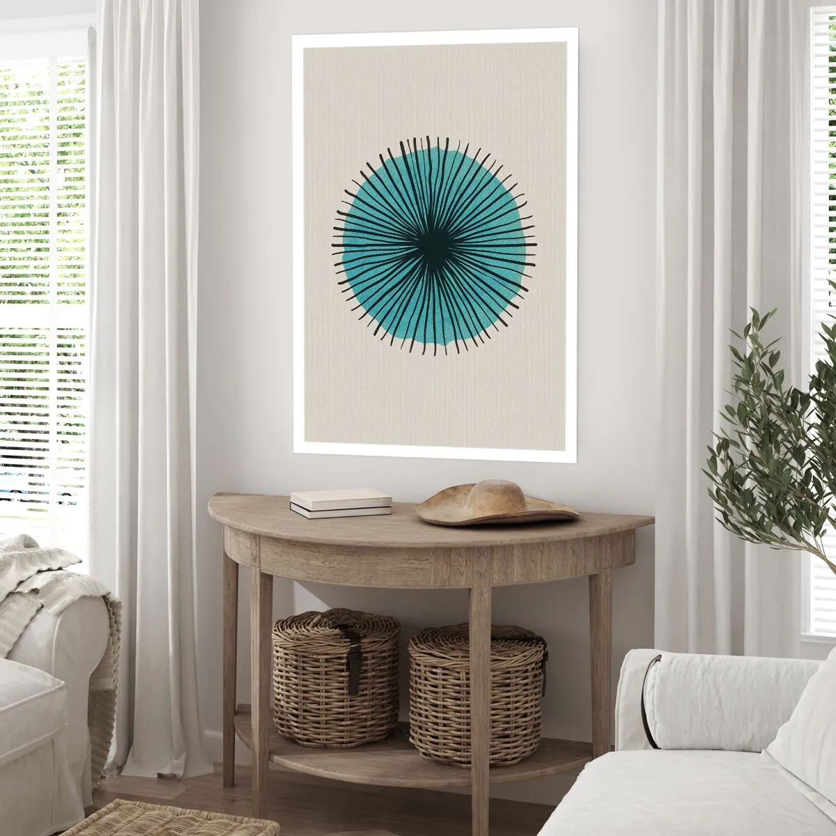 Póster - Radiante en azul - 30x40 cm