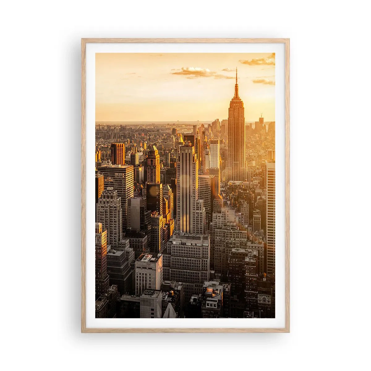 Póster en marco roble claro - Creciendo al sol - 70x100 cm