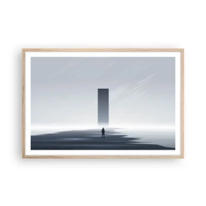 Póster en marco roble claro - ¿Oportunidad o amenaza? - 91x61 cm