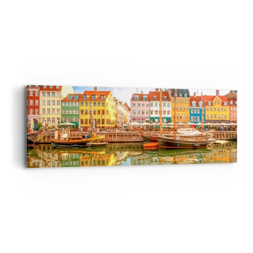 Cuadro sobre lienzo - Impresión de Imagen - Sobre el agua tan suave como un espejo - 90x30 cm