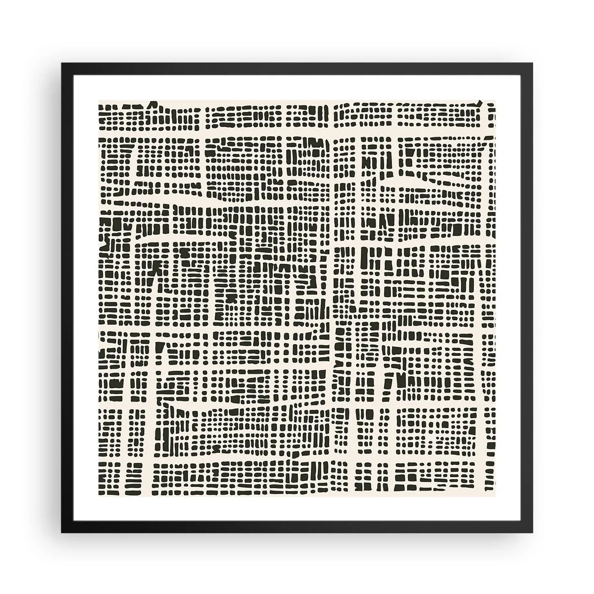 Póster en marco negro - Composición del tejido - 60x60 cm