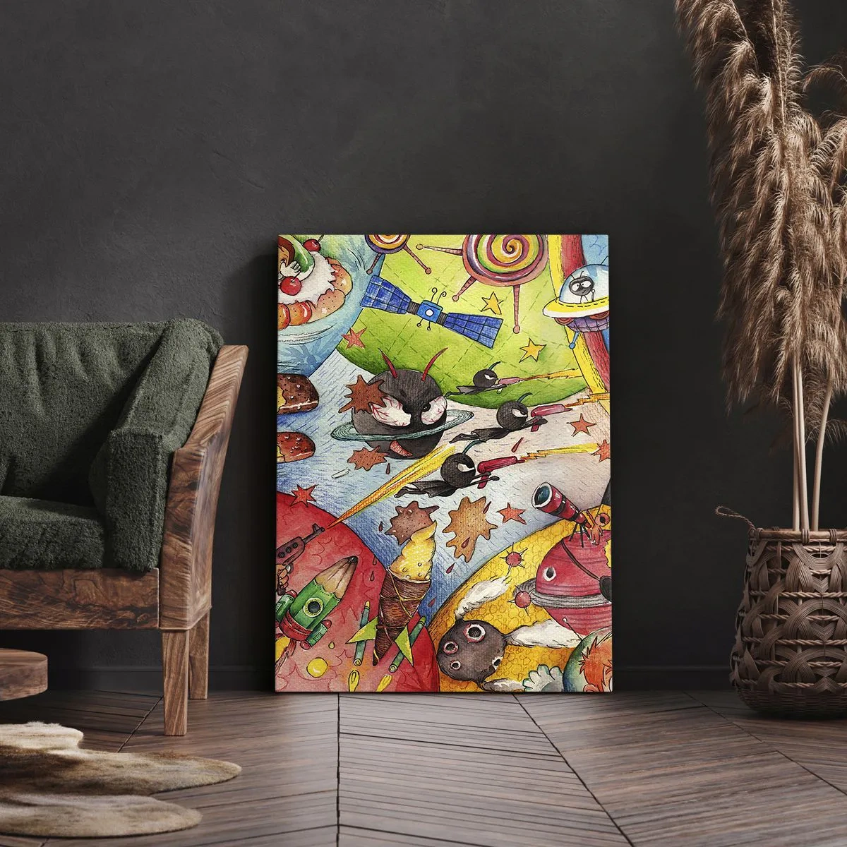 Cuadro sobre lienzo - Impresión de Imagen - Una gran aventura cósmica - 65x120 cm