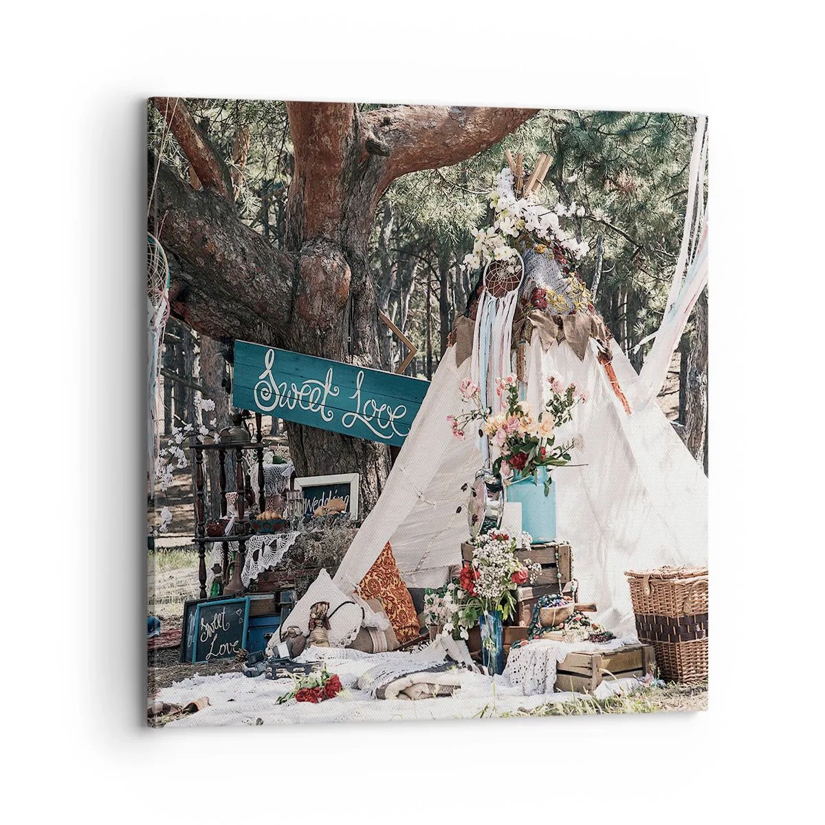 Cuadro sobre lienzo - Impresión de Imagen - Amor exótico - 70x70 cm