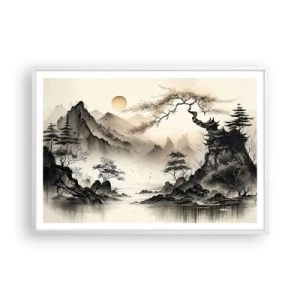 Póster en marco blanco - El encanto único de Oriente - 100x70 cm