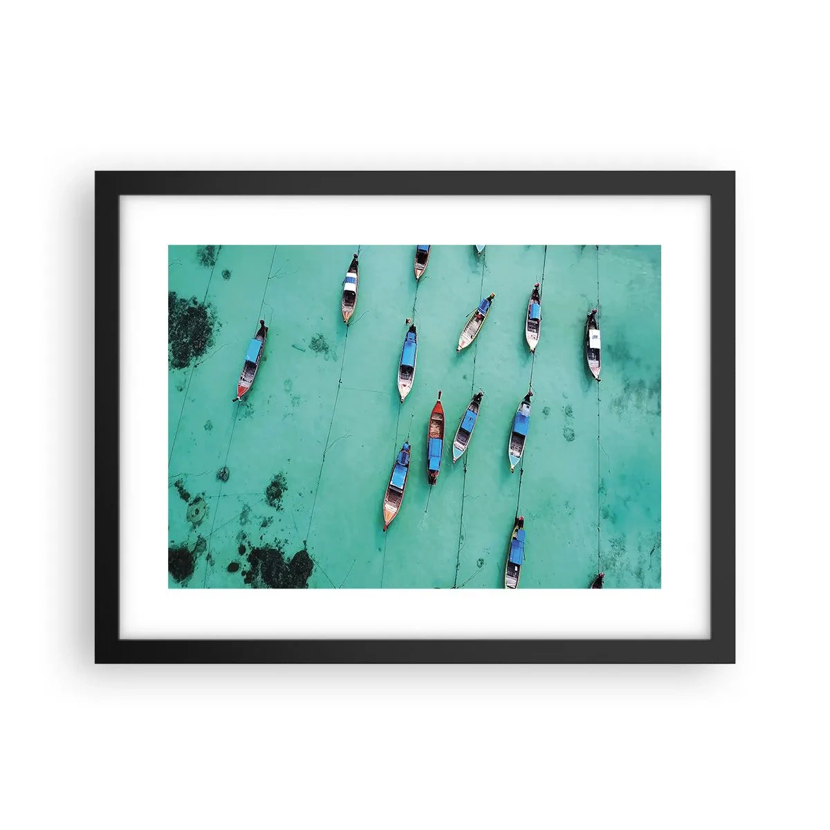 Póster en marco negro - En alegre espera - 40x30 cm