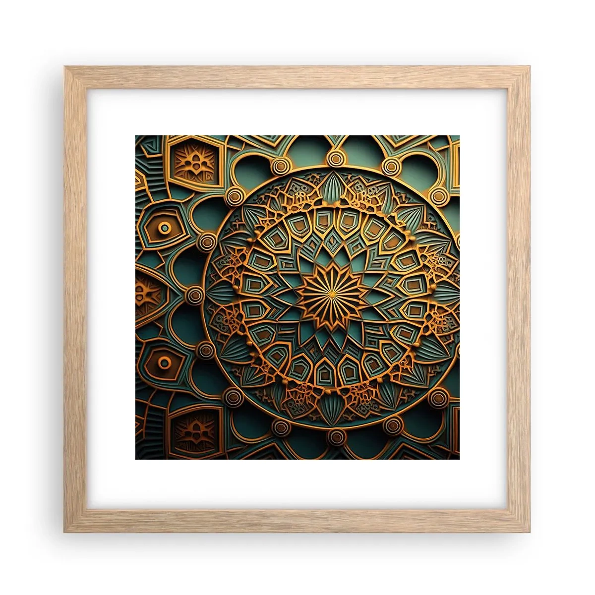 Póster en marco roble claro - En un clima árabe - 30x30 cm