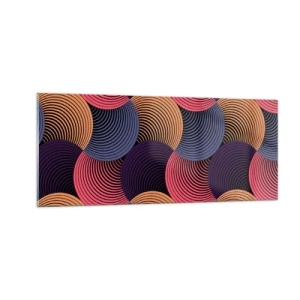 Cuadro sobre vidrio - Impresiones sobre Vidrio - En un ritmo circular - 100x40 cm