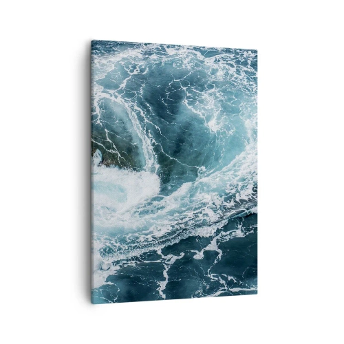 Cuadro sobre lienzo - Impresión de Imagen - Remolino oceánico dinámico - 50x70cm - Torbellino al núcleo de la Tierra - Decoración de pared moderna para salón y dormitorio ARTTOR