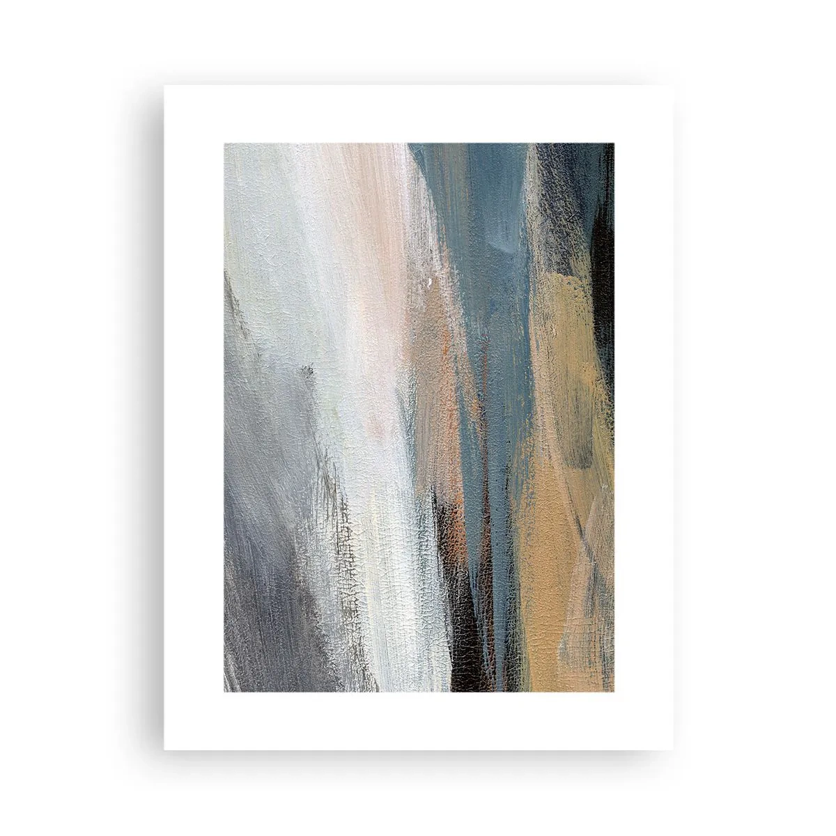 Póster - Abstracción: paisaje nórdico - 30x40 cm