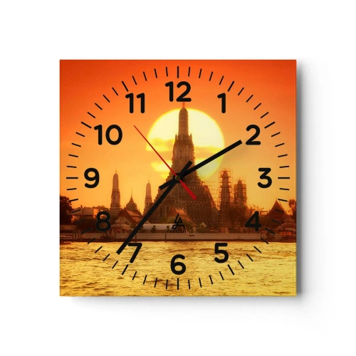 Reloj de pared - Reloj de vidrio - Hacia el sol, siempre hacia el sol - 30x30 cm