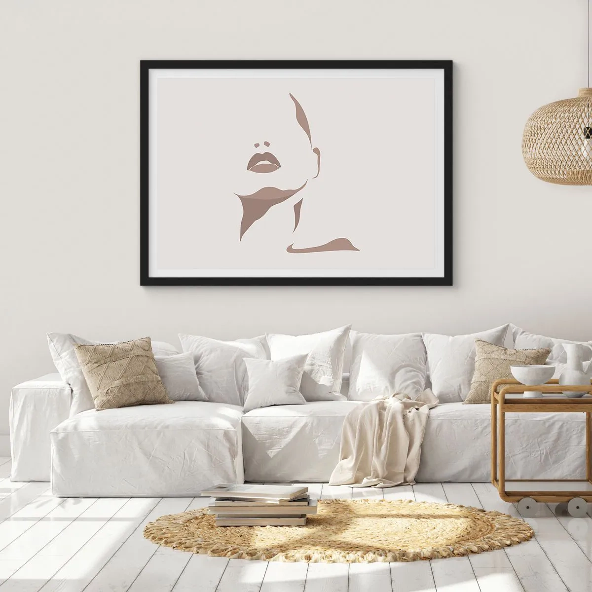 Póster en marco negro - Creación a partir de la luz y la sombra - 40x30 cm