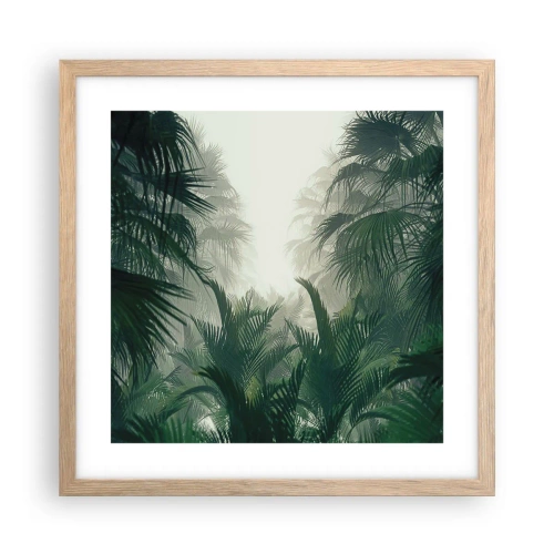 Póster en marco roble claro - Misterio tropical - 40x40 cm