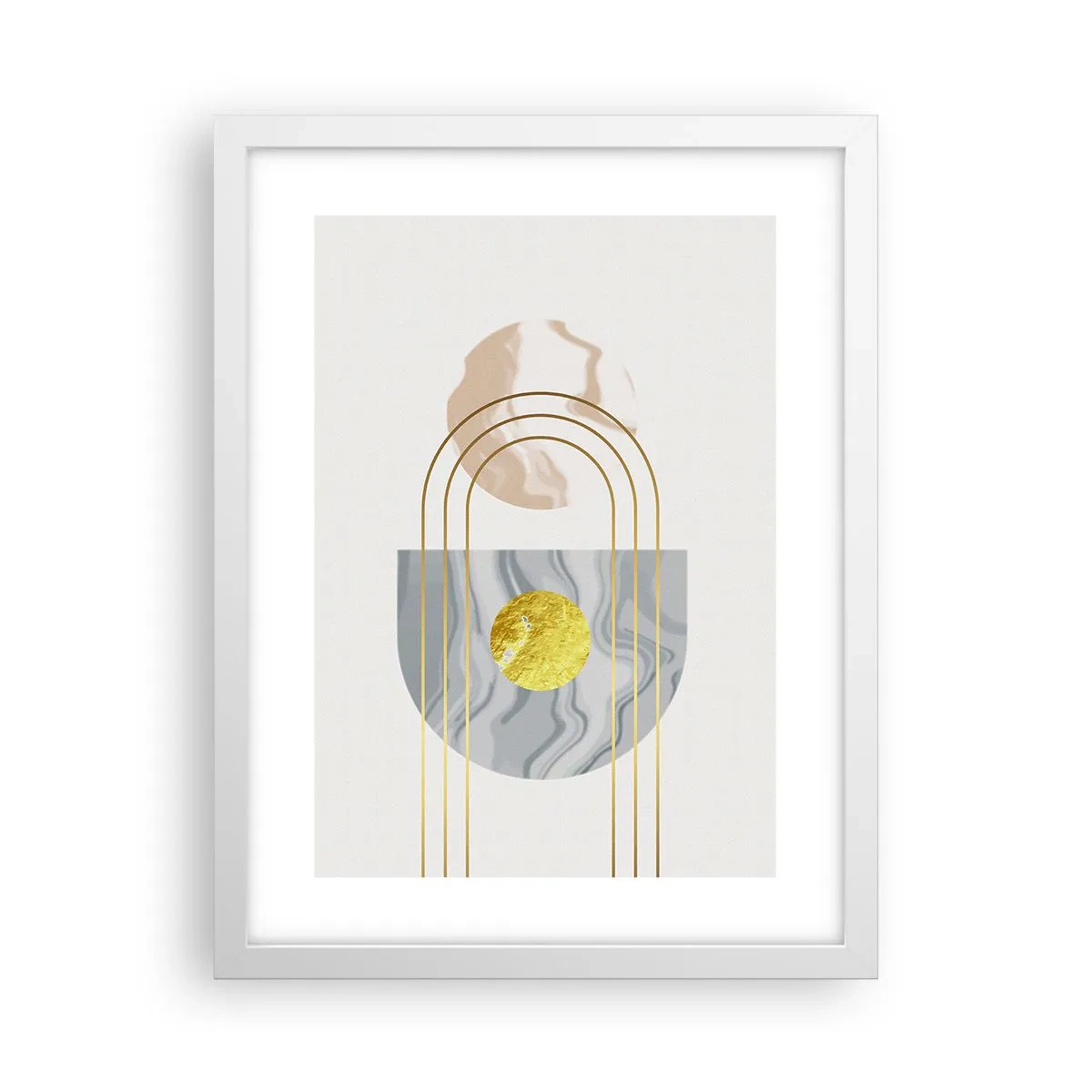 Póster en marco blanco - Brillo y resplandor - 30x40 cm