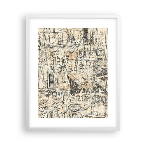 Póster en marco blanco - A la espera de ser descifrado - 40x50 cm