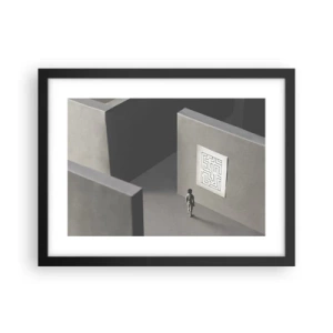 Póster en marco negro - ¿Pero dónde estoy? - 40x30 cm