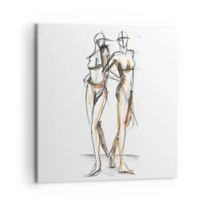 Cuadro sobre lienzo - Impresión de Imagen - Un estudio sobre el encanto - 50x50 cm