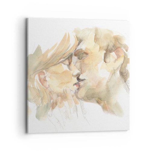 Cuadro sobre lienzo - Impresión de Imagen - ¿La media naranja encontrada? - 70x70 cm