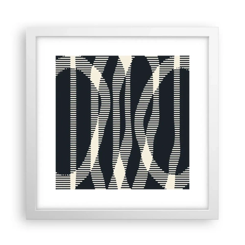 Póster en marco blanco - Un intento de romper la oscuridad - 30x30 cm