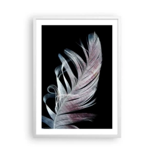 Póster en marco blanco - Piensa en el tacto - 50x70 cm