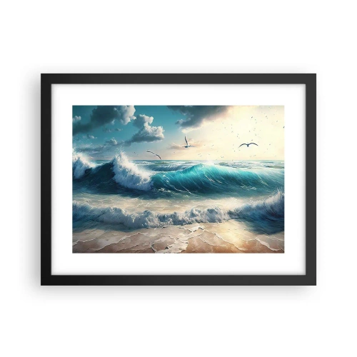 Póster en marco negro - La brisa solo para ti - 40x30 cm