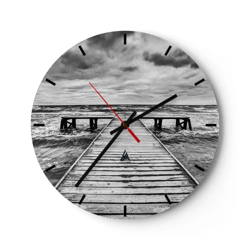 Reloj de pared - Reloj de vidrio - Estoy esperando que sople el viento... - 40x40 cm