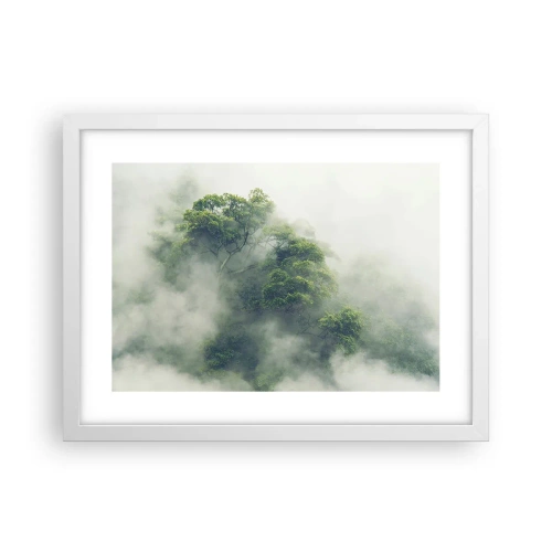 Póster en marco blanco - Envuelto en niebla - 40x30 cm