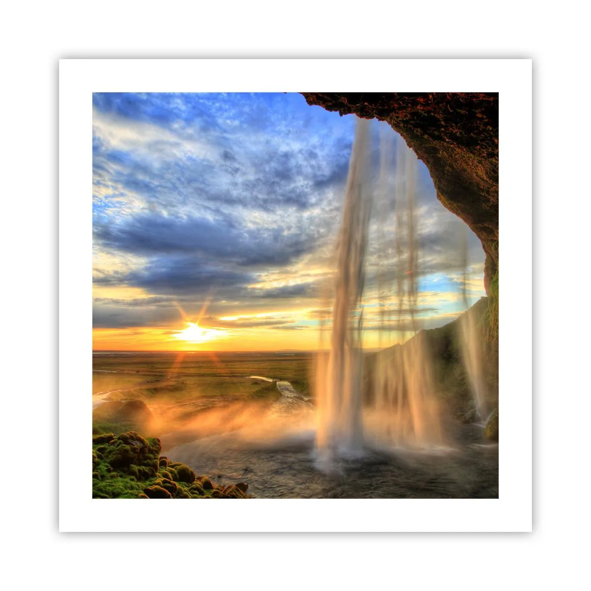 Póster - El mundo tras el velo de las gotas - 50x50 cm