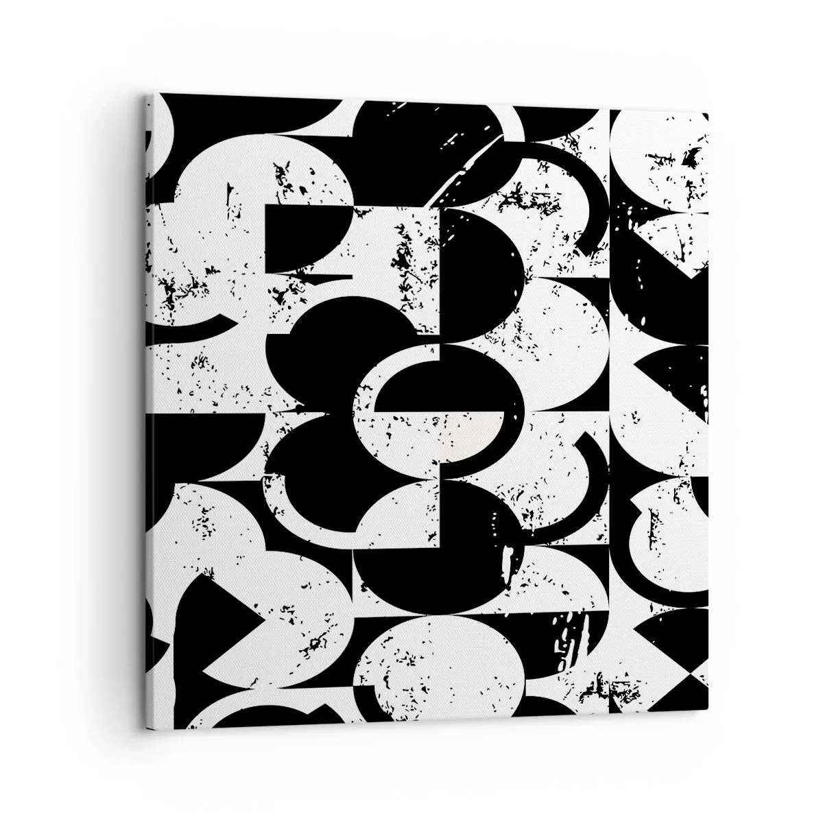 Cuadro sobre lienzo - Impresión de Imagen - El blanco es blanco y el negro es negro - 50x50 cm