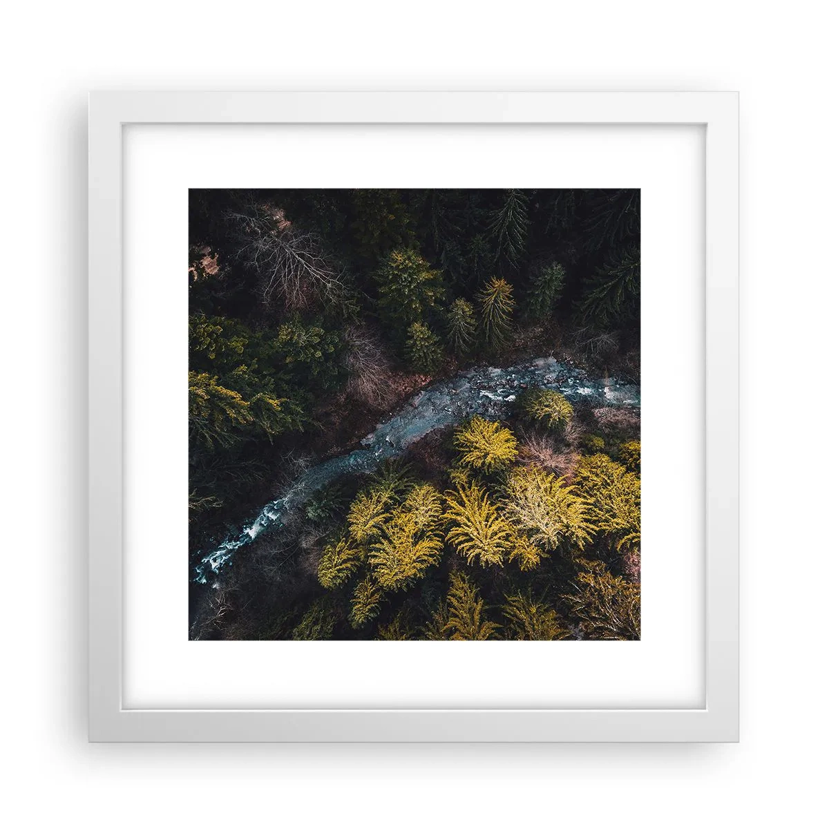 Póster en marco blanco - Rápido, cada vez más rápido - 30x30 cm