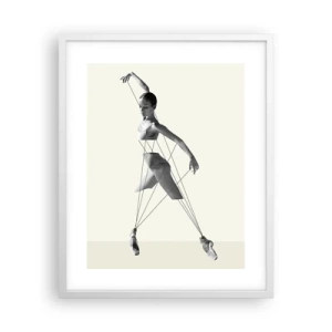 Póster en marco blanco - Títere de sí misma - 40x50 cm