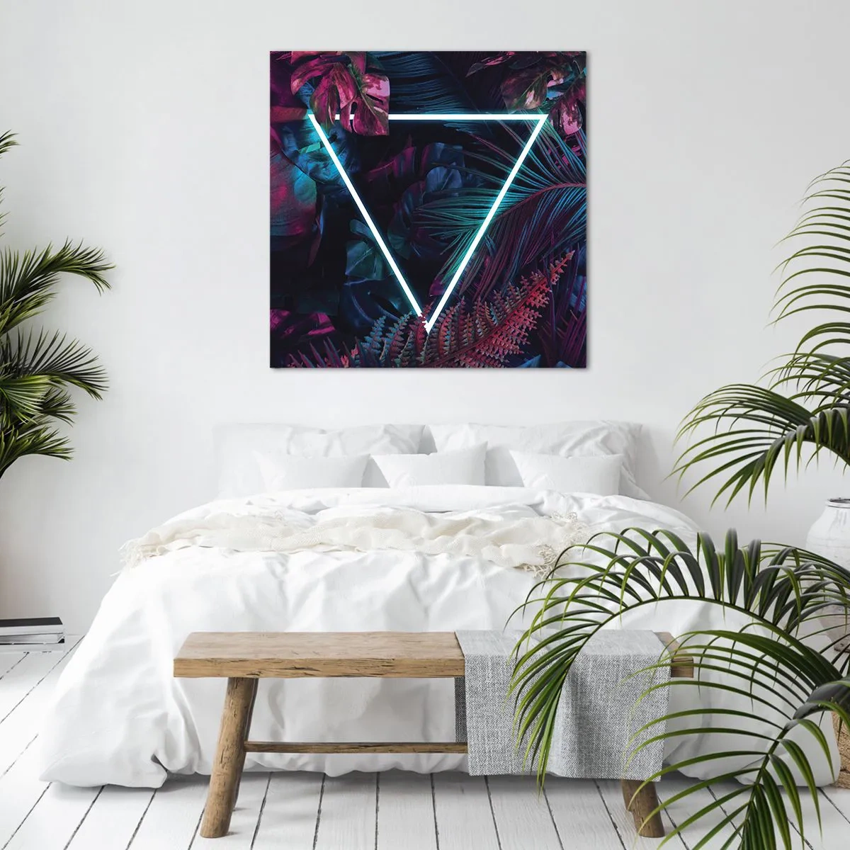 Cuadro sobre lienzo - Impresión de Imagen - Jardín fluorescente - 50x50 cm