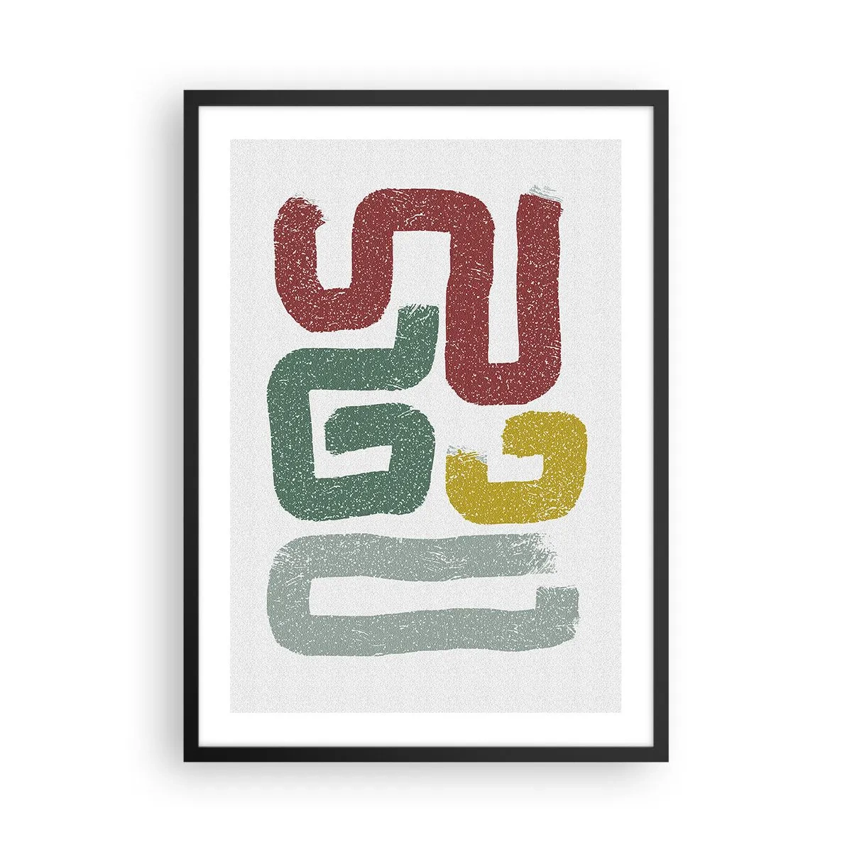 Póster en marco negro - En un idioma desconocido - 50x70 cm
