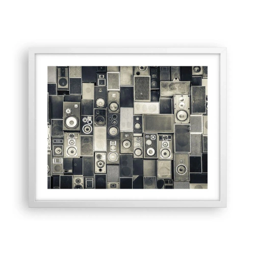 Póster en marco blanco - Y todo fluye - 50x40 cm