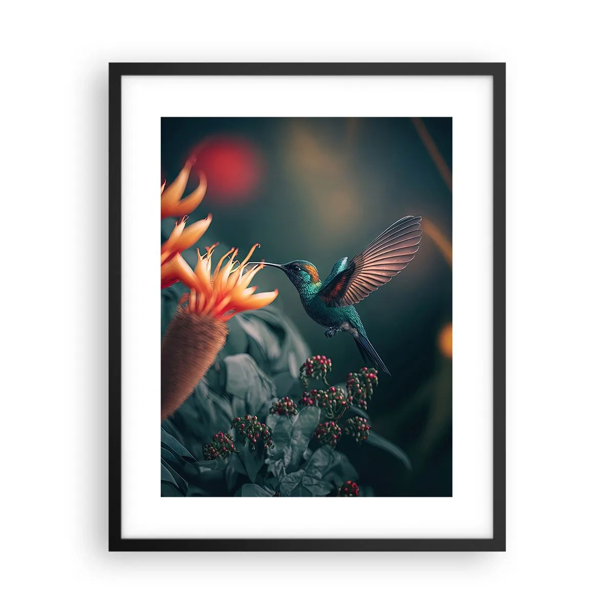 Póster en marco negro - Una vida verdaderamente colorida - 40x50 cm