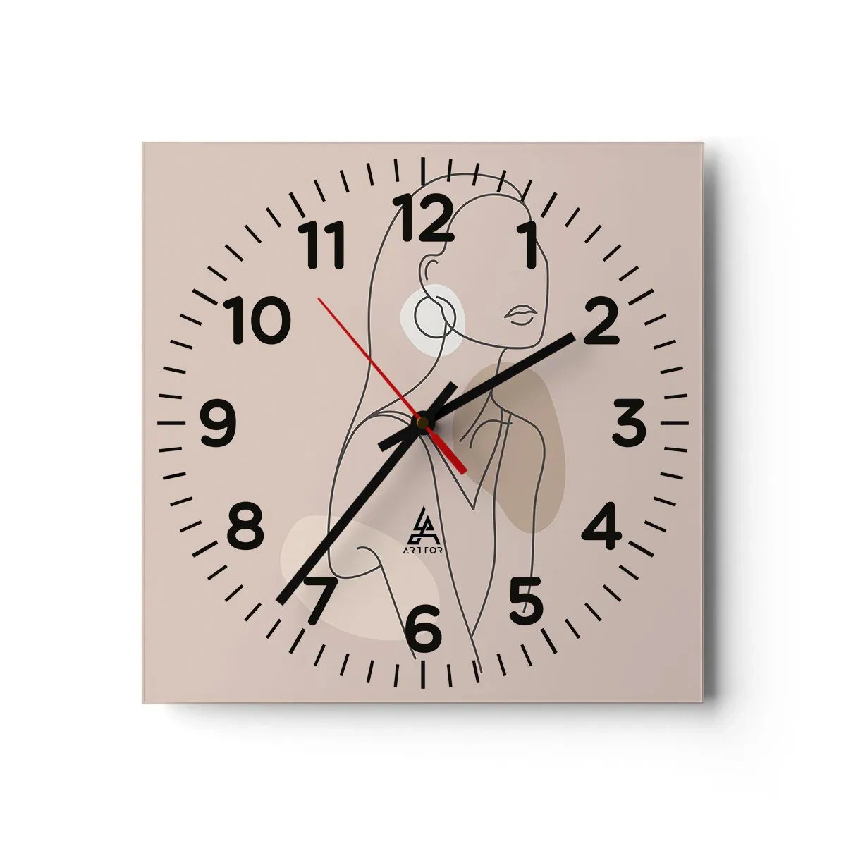 Reloj de pared - Reloj de vidrio - Un icono de la inocencia - 40x40 cm