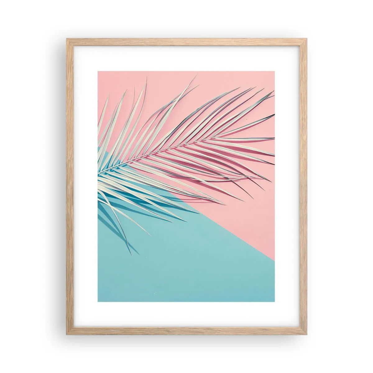 Póster en marco roble claro - Impresión tropical - 40x50 cm