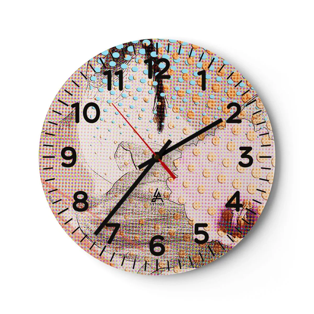 Reloj de pared - Reloj de vidrio - Heroína de cómic - 30x30 cm