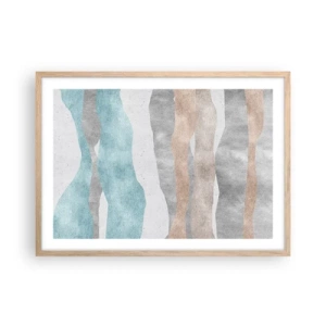 Póster en marco roble claro - Un estudio de la cercanía - 70x50 cm