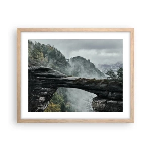 Póster en marco roble claro - La aventura está a punto de comenzar - 50x40 cm