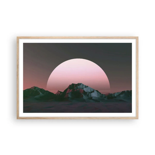 Póster en marco roble claro - En una galaxia muy muy lejana - 91x61 cm