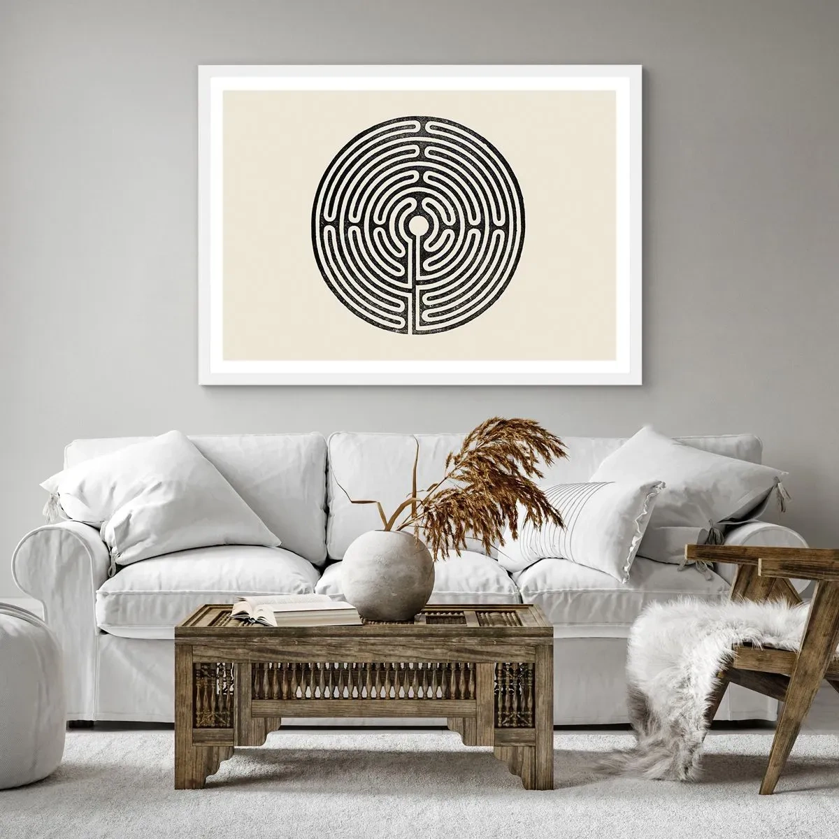 Póster en marco blanco - Orden misterioso - 100x70 cm