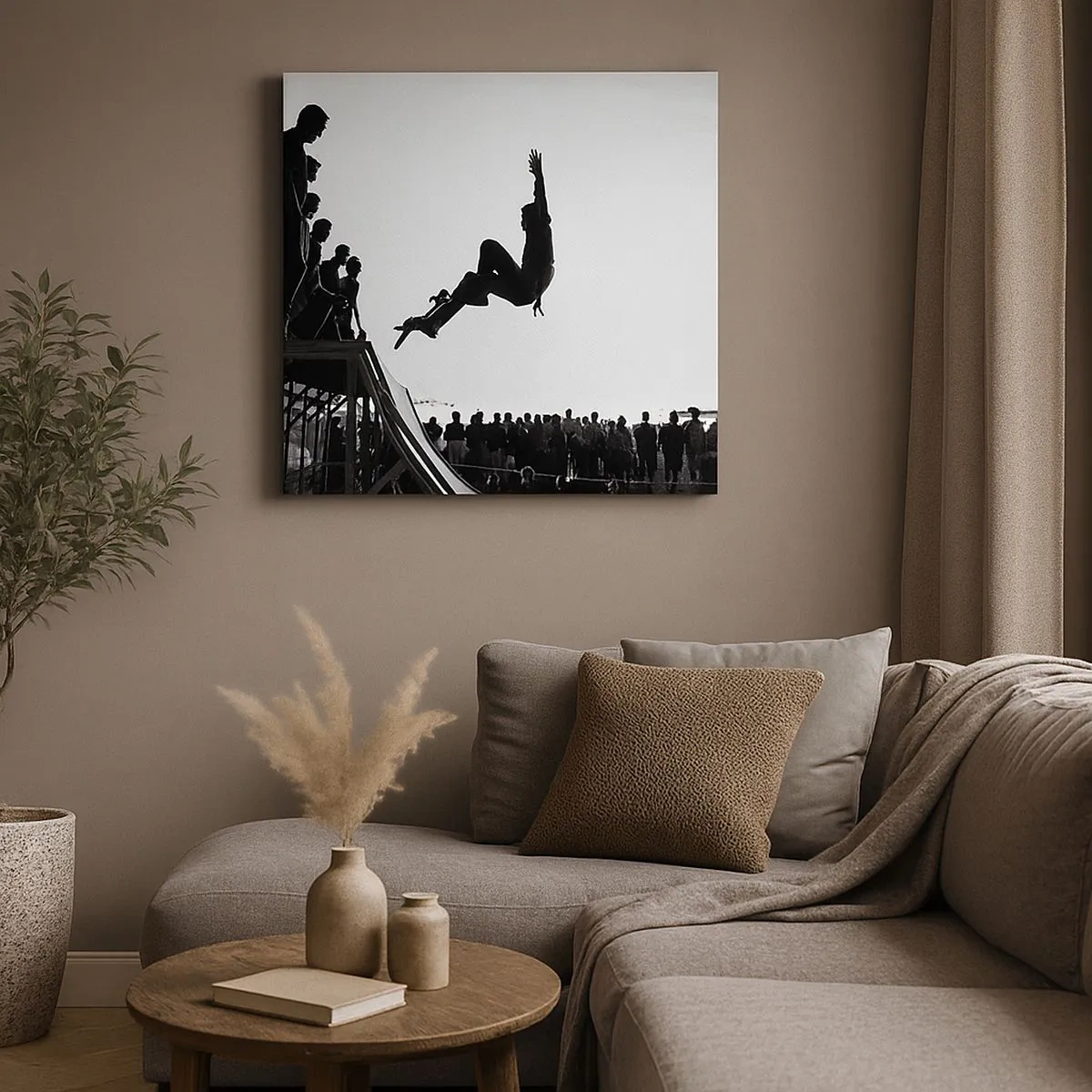 Cuadro sobre lienzo - Impresión de Imagen - Héroes y espectadores - 30x30 cm