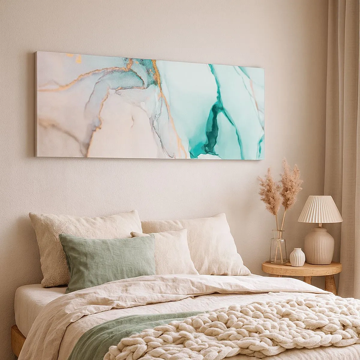 Cuadro sobre lienzo - Impresión de Imagen - Danza de formas y colores - 100x40 cm