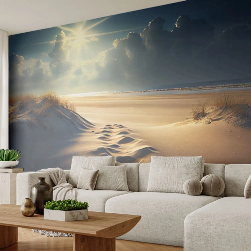 Fotomural Autadhesivo Deluxe Sticker - Paisaje tranquilizador - Dunas, Playa, Océano - 250x175 cm