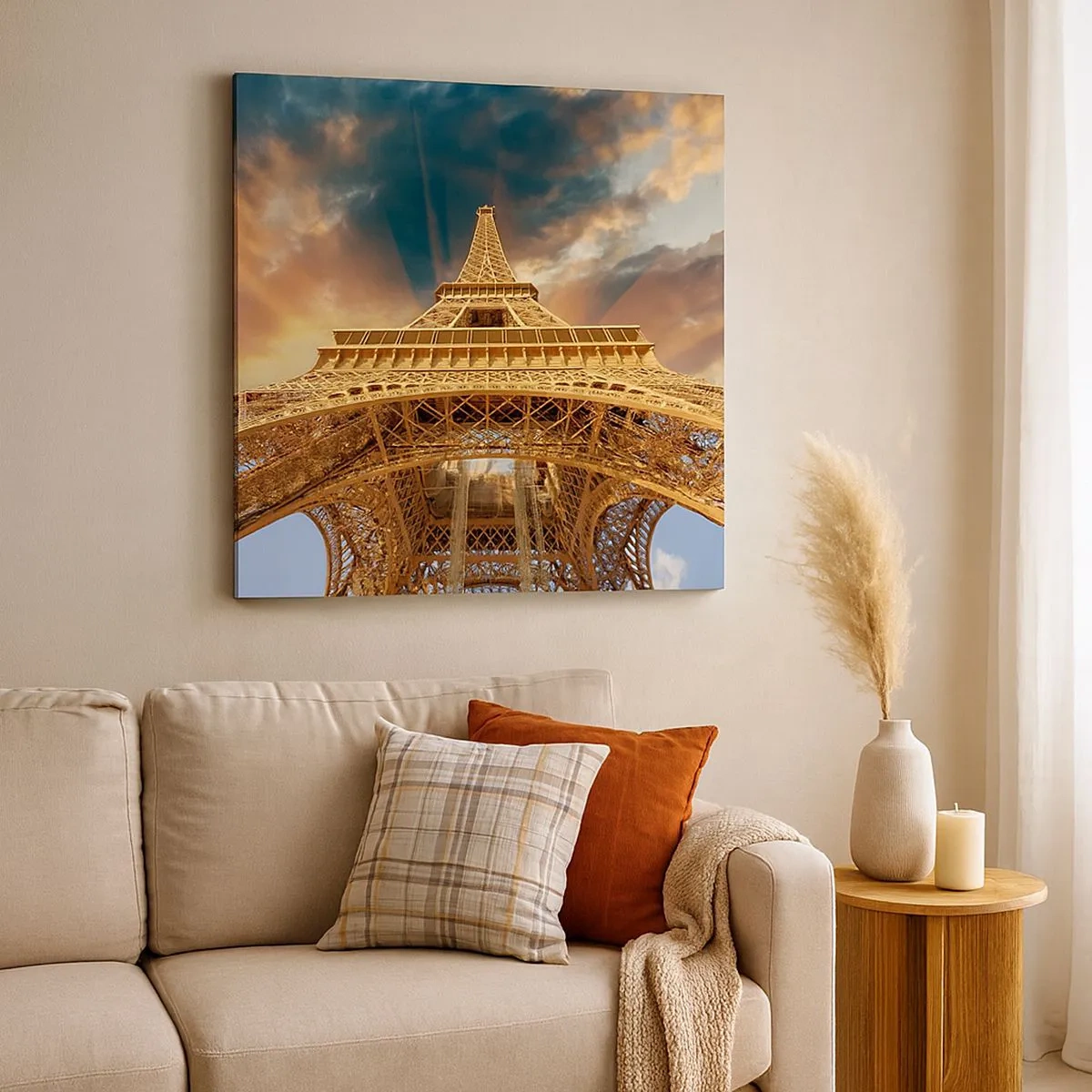 Cuadro sobre lienzo - Impresión de Imagen - Mientras la humanidad alcanza el cielo - 30x30 cm