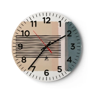 Reloj de pared - Reloj de vidrio - Todo en orden - 30x30 cm